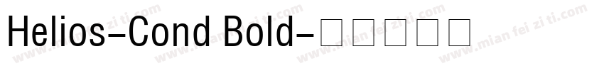 Helios-Cond Bold字体转换